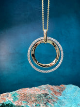 Load image into Gallery viewer, Double Circle Diamond Pendant