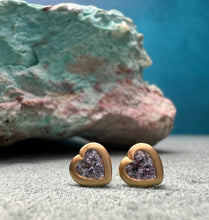 Load image into Gallery viewer, Gray Lavender Spinel Earrings