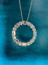 Load image into Gallery viewer, Open Circle Diamond Pendant Necklace-4.49 CTW
