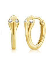 Load image into Gallery viewer, Snake Huggie Hoops