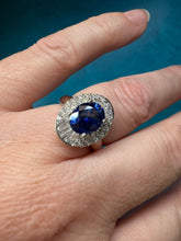 Load image into Gallery viewer, Modern Ballerina Sapphire and Diamond Ring