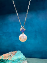 Load image into Gallery viewer, Pearl and Tanzanite Pendant