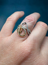 Load image into Gallery viewer, Triple Swirl Bypass Diamond Ring