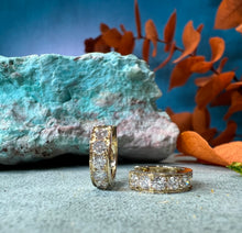 Load image into Gallery viewer, Small Huggie Earrings with Diamonds-.88 ctw