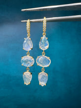 Load image into Gallery viewer, Lauren K Triple Moonstone Earrings