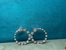 Load image into Gallery viewer, Open Circle Diamond Earrings