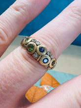 Load image into Gallery viewer, Alex Sepkus Candy Ring Blue and Green R-122S
