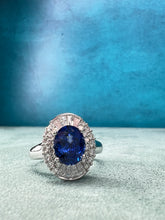 Load image into Gallery viewer, Modern Ballerina Sapphire and Diamond Ring