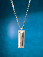 Load image into Gallery viewer, Rectangular Bar and Diamond Necklace