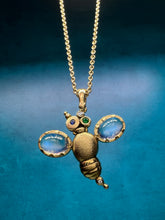 Load image into Gallery viewer, Alex Sepkus Entomology I-Curious Bee Pendant M-53S15 with Chain