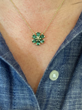 Load image into Gallery viewer, Suzy Landa Green Tourmaline Flower Necklace