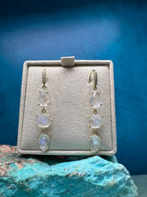 Load image into Gallery viewer, Lauren K Triple Moonstone Earrings