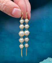 Load image into Gallery viewer, Amali Textile Pearl Earrings E-1747(S)-P