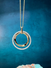 Load image into Gallery viewer, Double Circle Diamond Pendant
