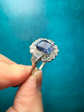 Load image into Gallery viewer, Vintage Sapphire and Diamond Ring