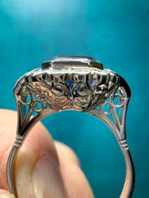 Load image into Gallery viewer, Vintage Sapphire and Diamond Ring