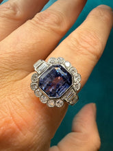 Load image into Gallery viewer, Vintage Sapphire and Diamond Ring