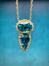 Load image into Gallery viewer, Suzy Landa Blue Zircon Necklace