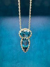 Load image into Gallery viewer, Suzy Landa Blue Zircon Necklace