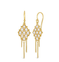 Load image into Gallery viewer, Amali Textile Pearl Earrings E-1103-FWP