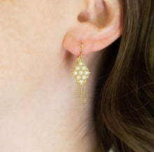 Load image into Gallery viewer, Amali Textile Pearl Earrings E-1103-FWP