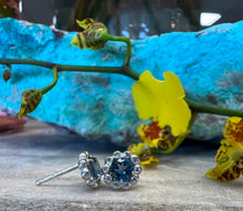 Load image into Gallery viewer, Suzy Landa Aquamarine Stud Earrings