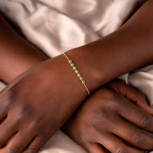 Load image into Gallery viewer, Amali Textile Turquoise Bracelet