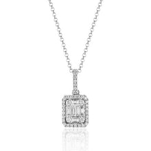 Load image into Gallery viewer, Emerald Cut Mosaic Diamond Pendant