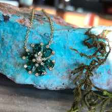 Load image into Gallery viewer, Suzy Landa Green Tourmaline Flower Necklace