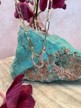 Load image into Gallery viewer, Paperclip Chain with Pave set Diamond Lock