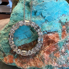 Load image into Gallery viewer, Open Circle Diamond Pendant Necklace-4.49 CTW