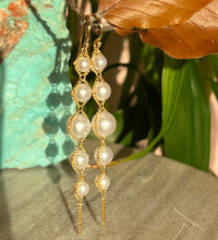 Load image into Gallery viewer, Amali Textile Pearl Earrings E-1747(S)-P