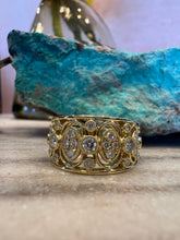 Load image into Gallery viewer, Simon G Wide Yellow Gold and Diamond Band LP2389