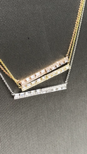 Load image into Gallery viewer, Baguette and Round Bar Necklace