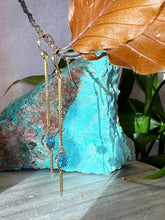 Load image into Gallery viewer, Amali Textile London Blue Topaz Earrings E-1805-LBT