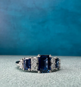 Sapphire and Diamond Band