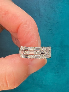 Three Row Diamond Band