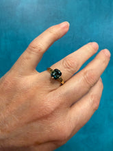 Load image into Gallery viewer, Teal Blue Sapphire Ring- 3.19
