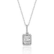 Load image into Gallery viewer, Emerald Cut Mosaic Diamond Pendant
