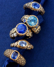 Load image into Gallery viewer, Alex Sepkus R-18 Sapphire Ring Basket Weave
