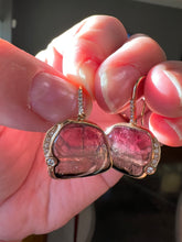 Load image into Gallery viewer, Just Jules Watermelon Tourmaline Earrings
