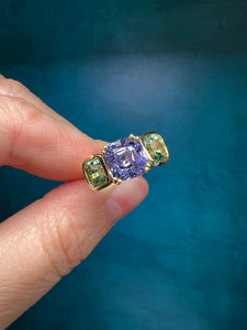 Lauren K Tanzanite and Tourmaline Ring