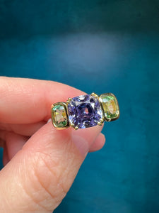 Lauren K Tanzanite and Tourmaline Ring