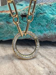 Diamond Charm Holder Necklace