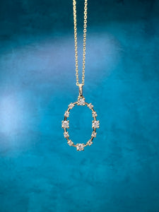 Open Oval Diamond Pendant