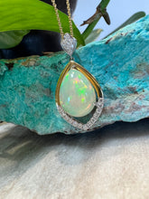 Load image into Gallery viewer, Statement Opal and Diamond Pendant
