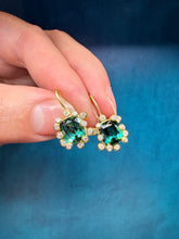 Load image into Gallery viewer, Suzy Landa Cushion Green Tourmaline Earrings
