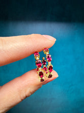 Load image into Gallery viewer, Suzy Landa Rubellite Hoop Earrings
