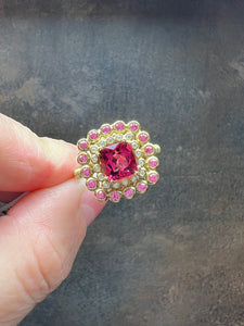 Suzy Landa Rubellite and Spinel Ring