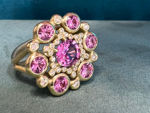 Suzy Landa Starburst Pink Sapphire Ring